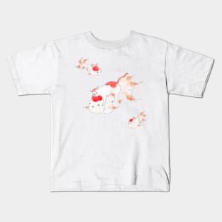 Goldfish with Cat Kids T-Shirt